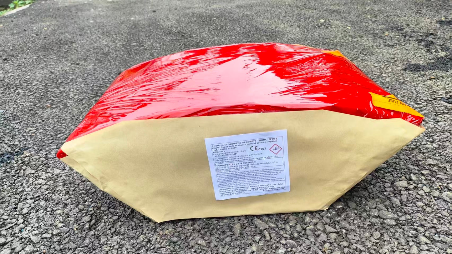 Baterie de artificii 80F,25mm/cat.T1, 36sec ,Pret/buc